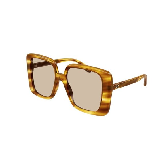 NEW GUCCI GG1314S 003 SUNGLASSES HAVANA BUTTERFLY WOMEN EYEWEAR GUCCI - Picture 1 of 3